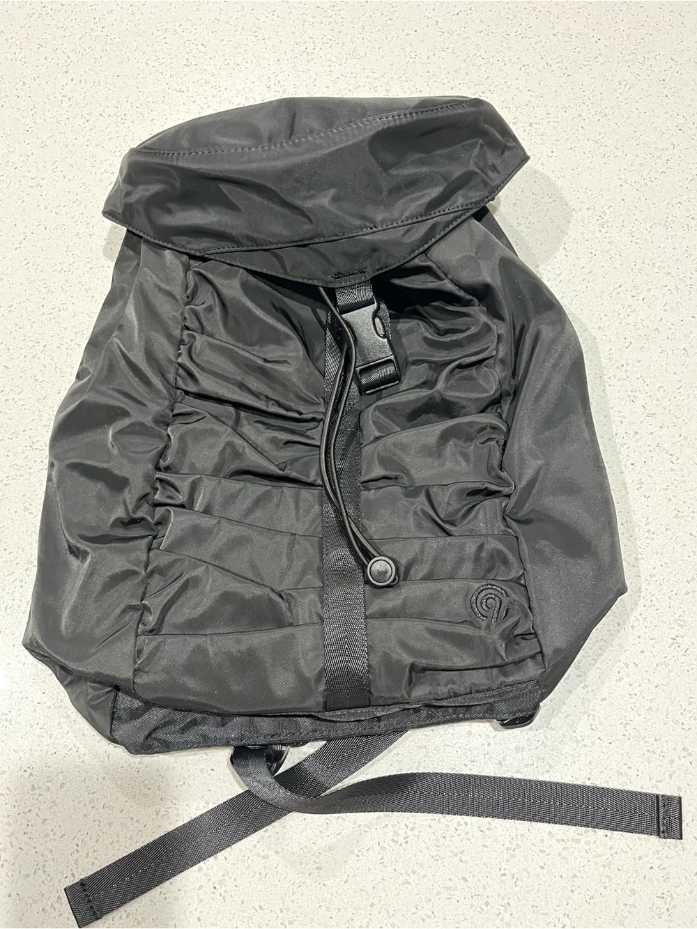 Champion Drawstring Black Backpack Tote Gym Travel Sports Bag School Travel NWT